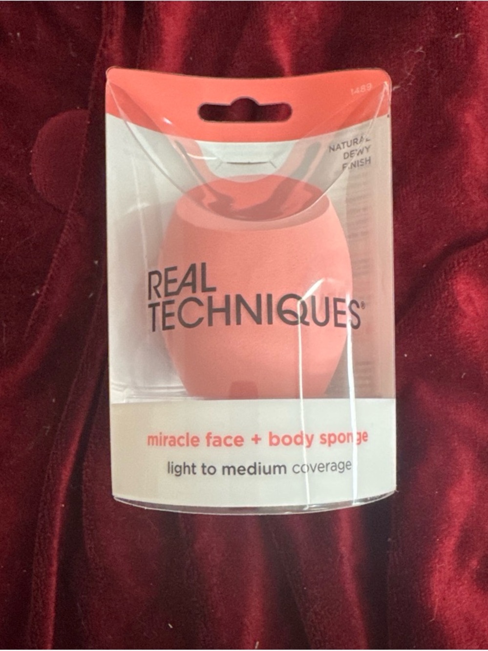 Real Techniques Miracle Face + Body Sponge - Coral Pink